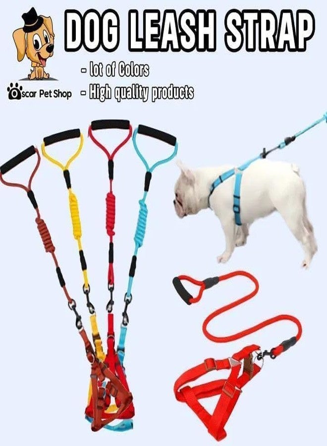 VENIVA Pet Leash Chest Strap Colorful Solid Color Cat and Dog Rope Traction Dog Chain Pet Dog Harnesses Cat and Dog Leash Use Safe & Easy, Walking Travel (Pack of 1) - Image 2